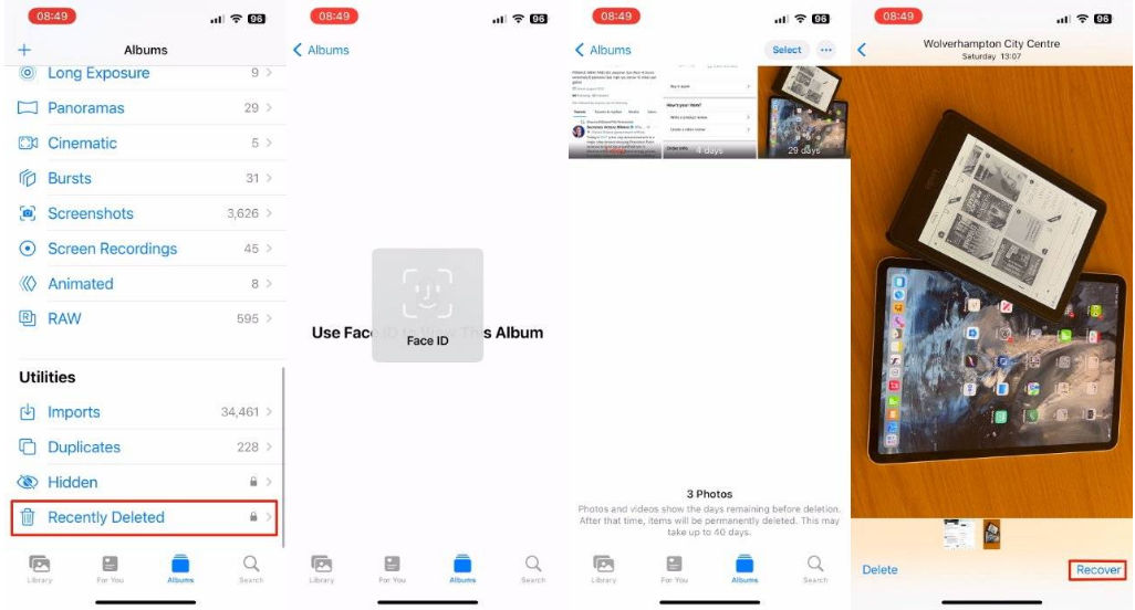 北京苹果14维修分享 iPhone14 上恢复已删除的照片 