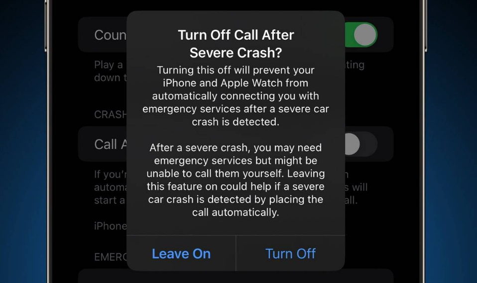 北京苹果14维修分享 iPhone 14 和 Apple Watch 上关闭崩溃检测 