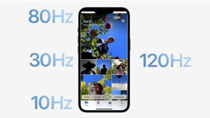北京苹果14维修分享iPhone 14有高刷吗 
