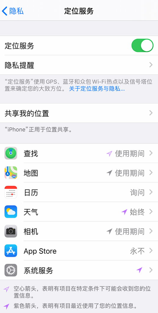 北京苹果手机维修分享iPhone 状态栏中时间显示为蓝色图标是什么情况 